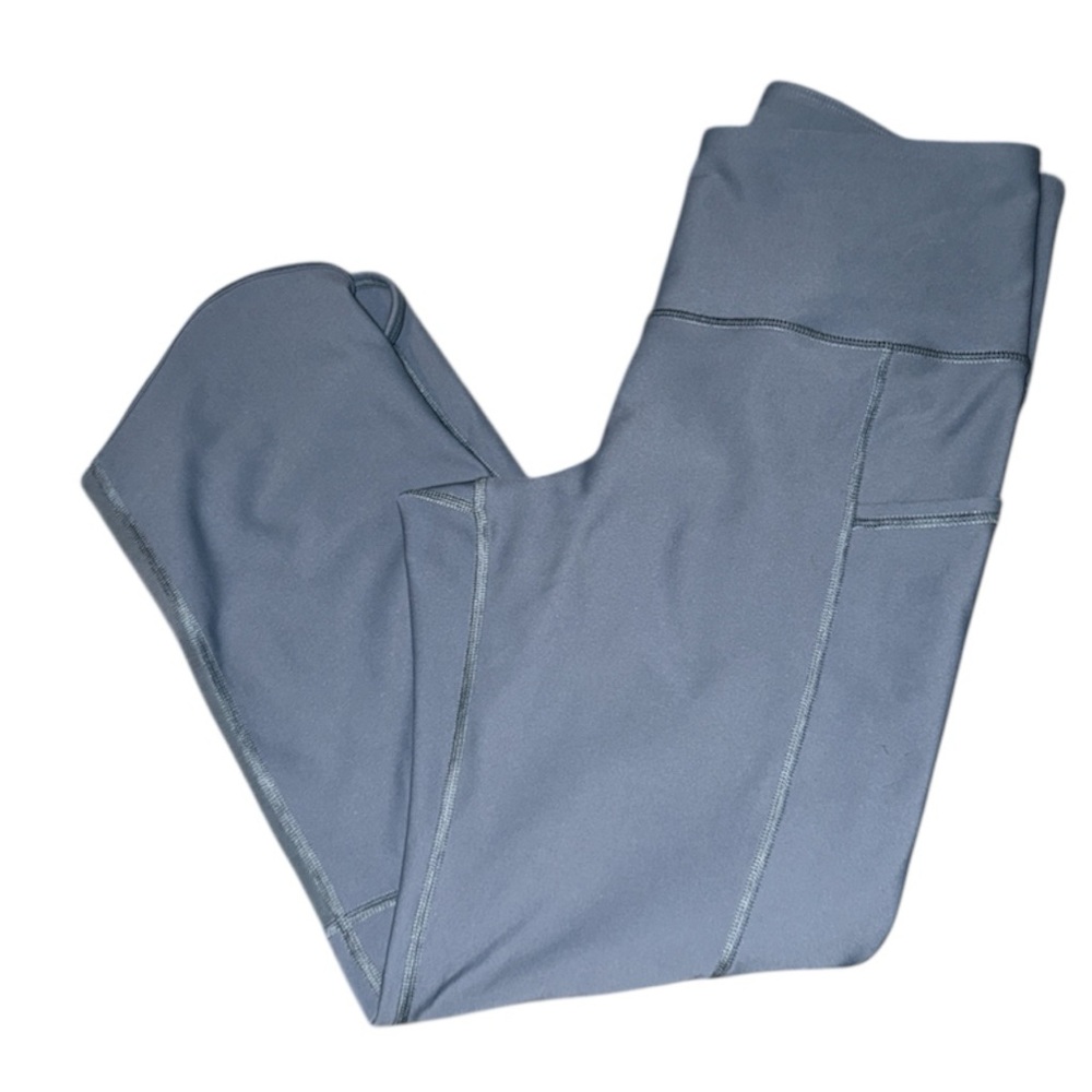 Blue Old Navy Active Cropped PowerSoft W/Pocket Leggings